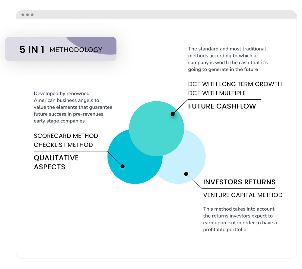 Detailed valuation assessment with five different methods